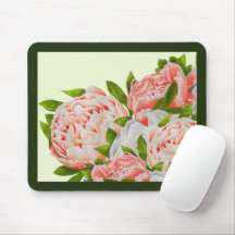 Assortierte Peonies auf einem Mauspad