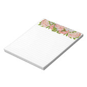 Assortierte Peonies auf einem mittleren Notepad Notizblock (Rotiert)