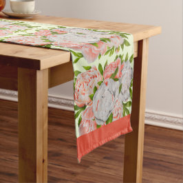 Assortierte Peonies auf einem Tischläufer