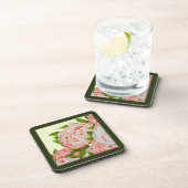 Assortierte Peonies auf einem Untersetzer-Set Getränkeuntersetzer (Rechte Seite)