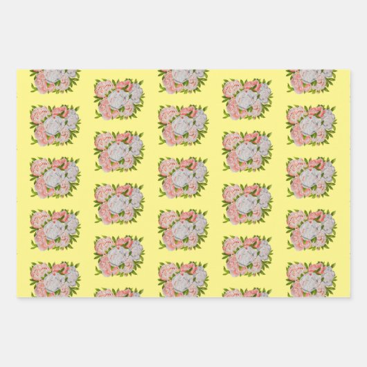 Assortierte Peonies auf einem Wrapping Paper-Set Geschenkpapier Set (Vorderseite 2)
