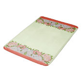 Assortierte Peonies auf einer Bath Mat Badematte (Schrägansicht)