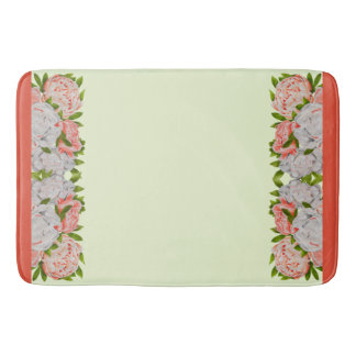 Assortierte Peonies auf einer Bath Mat Badematte