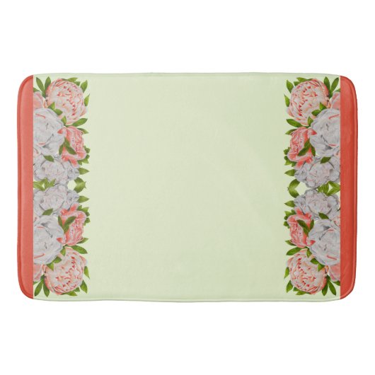 Assortierte Peonies auf einer Bath Mat Badematte (Vorderseite)