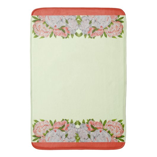 Assortierte Peonies auf einer Bath Mat Badematte (Vorderseite Vertikal)