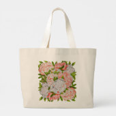 Assortierte Peonies auf einer Jumbo-Tasche Jumbo Stoffbeutel (Rückseite)