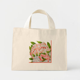Assortierte Peonies auf einer kleinen Tasche