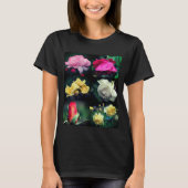 Assortierte Rose-Blume Nah T-Shirt (Vorderseite)