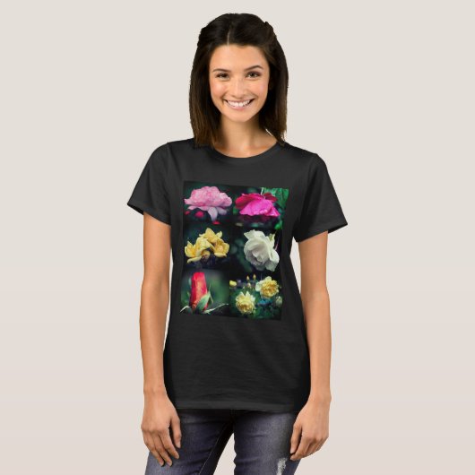 Assortierte Rose-Blume Nah T-Shirt (Vorne ganz)
