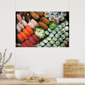 Assortment of Japanese Sushi Poster (Küche)