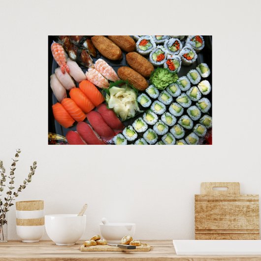 Assortment of Japanese Sushi Poster (Küche)