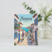 Assos Gasse Truthahn Postkarte (Stehend Vorderseite)