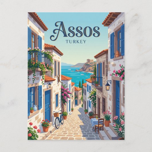 Assos Gasse Truthahn Postkarte (Vorderseite)