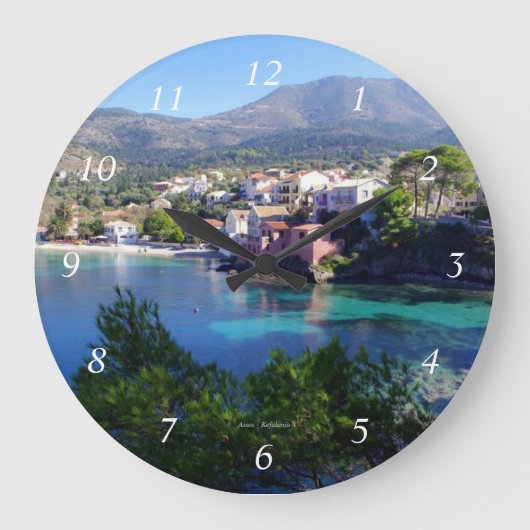 Assos - Kefalonia Große Wanduhr (Vorderseite)