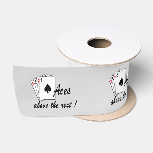 Assse über den Rest Silber Satinband (Spule)