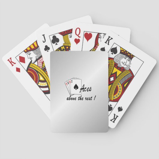 Assse über den Rest Silber Spielkarten (Rückseite)