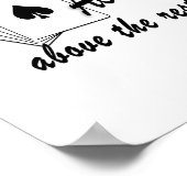 Assse über den Rest Weiß Poster (Ecke)