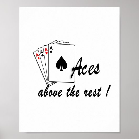 Assse über den Rest Weiß Poster (Vorne)