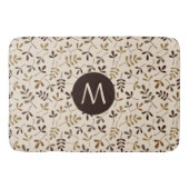 Asstd Blätter Gld Brwns CRM Rpt Ptn (Personalisier Badematte (Vorderseite)