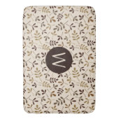 Asstd Blätter Gld Brwns CRM Rpt Ptn (Personalisier Badematte (Vorderseite Vertikal)