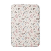 Asstd Blätter Gray Taupe Blue Pink Cream Rpt Ptn Badematte (Vorderseite Vertikal)