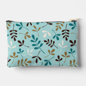 Asstd Blätter Teals Crm Gld Brwn Ptn (Personalisie Zubehörtasche (Rückseite)