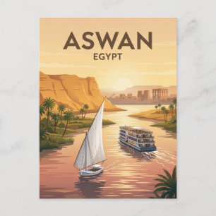 Assuan Nilkreuzfahrt Ägypten Postkarte