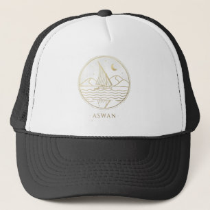 Assuan-Segelboot Minimalistische Linienkunst - Gol Truckerkappe