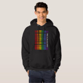 Assume Nothing Gay Pride Flag Rainbow Barcode Prid Hoodie (Vorne ganz)
