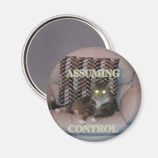 Assuming Control cat magnet (Vorderseite/Rückseite)