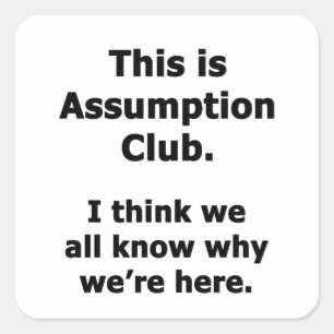 Assumption Club Quadratischer Aufkleber