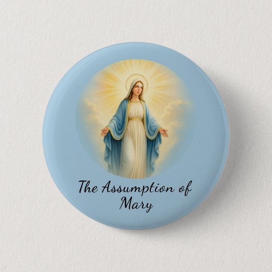 Assumption of Mary Catholic Saint  Button (Vorderseite)