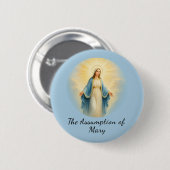 Assumption of Mary Catholic Saint  Button (Vorne & Hinten)