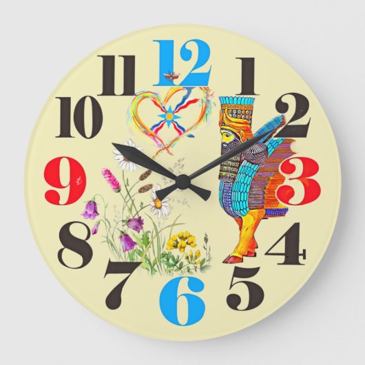 Assyria Acrylic Wall Clock Große Wanduhr (Vorderseite)