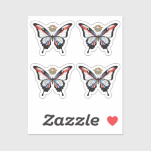 Assyria Frack Butterfly Flag Sticker