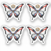Assyria Frack Butterfly Flag Sticker (Vorderseite)