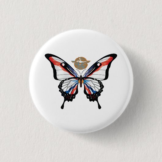 Assyria Frack Butterfly Flag Sticker Button (Vorderseite)