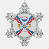 Assyria Pewter Snowflake Ornament (Vorderseite)