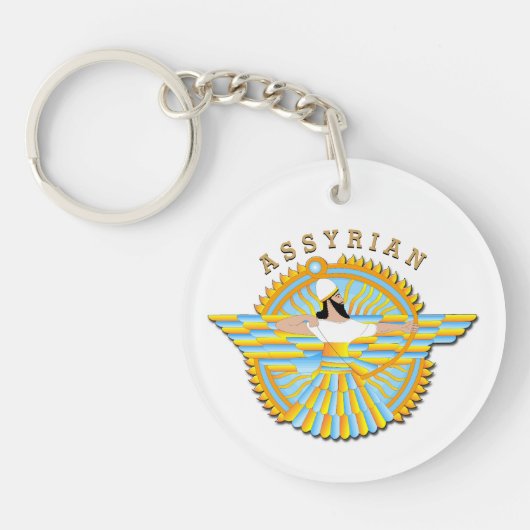 Assyrian Alaha Ashur Acrylic Schlüsselanhänger (Vorderseite)