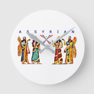 Assyrian Annunaki Wall Clock Runde Wanduhr