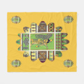 Assyrian Anunnaki Fleece Blanket (Vorderseite (Horizontal))