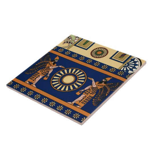 Assyrian Deity Called an Apkallu or Winged Genius Fliese (Seite)