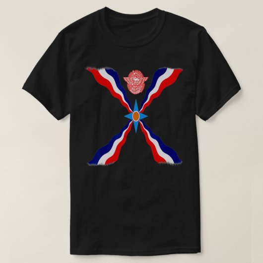 Assyrian Flag Ator Ashurbanipal King T-Shirt (Design vorne)