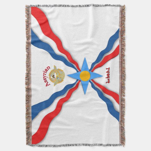 Assyrian Flag Throw Blanket Decke (Vorderseite Vertikal)