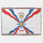 Assyrian Flag Throw Blanket Decke (Vorderseite)