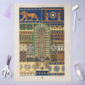 Assyrian Gold Lion, Sun & Ancient Angels Artistic Seidenpapier (Basteln)