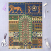 Assyrian Gold Lion, Sun & Ancient Angels Artistic Seidenpapier (Basteln)