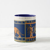 Assyrian Gold Lion, Sun & Ancient Angels Artistic Tasse (Zentrum)