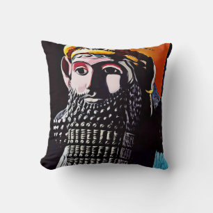 Assyrian King Throw Pillow Kissen