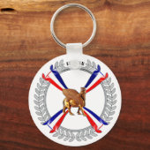 Assyrian Lamassu & Flag Schlüsselanhänger (Vorderseite)